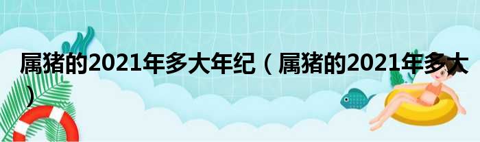 属猪的2021年多大年纪（属猪的2021年多大）