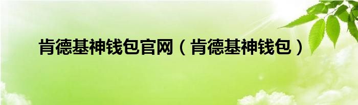 肯德基神钱包官网（肯德基神钱包）