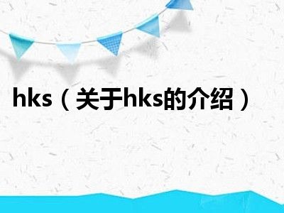 hks（关于hks的介绍）