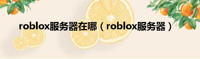 roblox服务器在哪（roblox服务器）