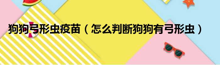 狗狗弓形虫疫苗（怎么判断狗狗有弓形虫）