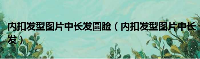 内扣发型图片中长发圆脸（内扣发型图片中长发）