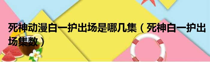 死神动漫白一护出场是哪几集（死神白一护出场集数）