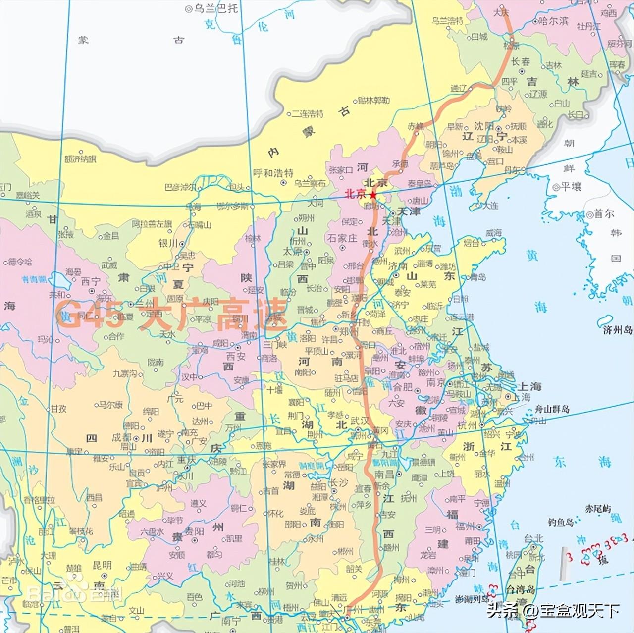 全国十大最长高速公路（中国十大最长高速公路排名）(图4)