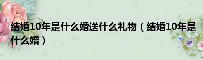 结婚10年是什么婚送什么礼物（结婚10年是什么婚）