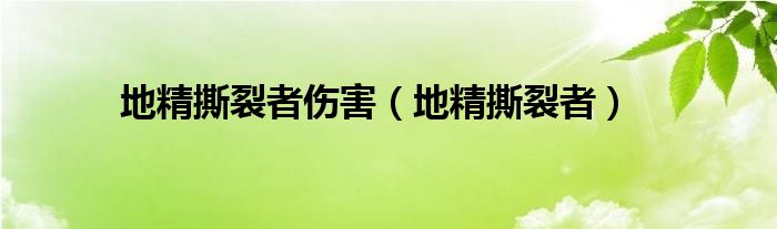  地精撕裂者伤害（地精撕裂者）