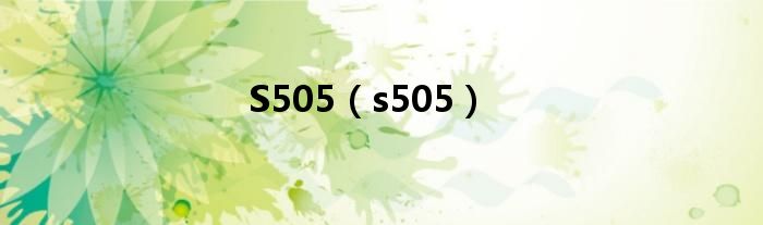  S505（s505）