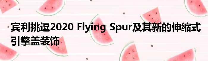 宾利挑逗2020 Flying Spur及其新的伸缩式引擎盖装饰