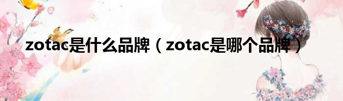 zotac是什么品牌（zotac是哪个品牌）