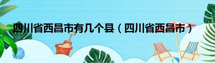 四川省西昌市有几个县（四川省西昌市）