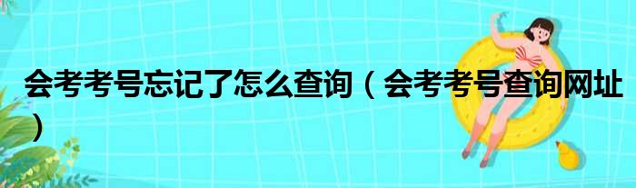 会考考号忘记了怎么查询（会考考号查询网址）