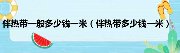 伴热带一般多少钱一米（伴热带多少钱一米）