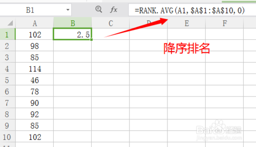 表格中如何用rank函数排名（表格排名次怎么操作）(图3)