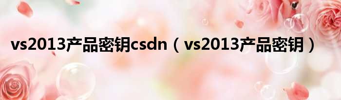 vs2013产品密钥csdn（vs2013产品密钥）