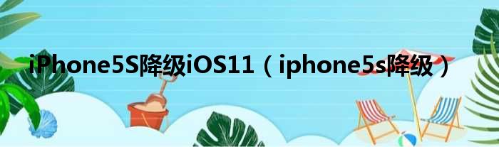 iPhone5S降级iOS11（iphone5s降级）