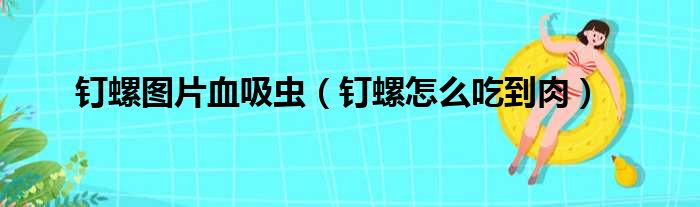 钉螺图片血吸虫（钉螺怎么吃到肉）