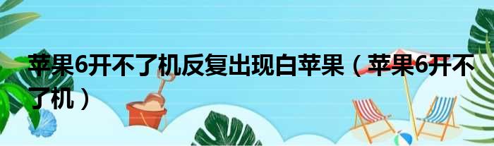 苹果6开不了机反复出现白苹果（苹果6开不了机）