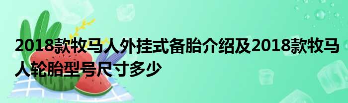 2018款牧马人外挂式备胎介绍及2018款牧马人轮胎型号尺寸多少