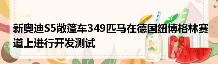 新奥迪S5敞篷车349匹马在德国纽博格林赛道上进行开发测试