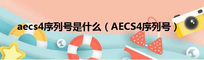 aecs4序列号是什么（AECS4序列号）