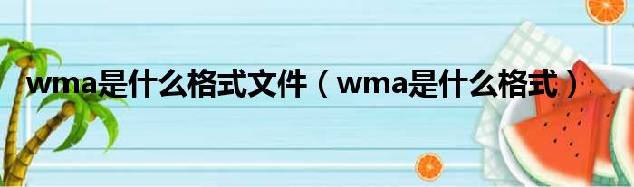 wma是什么格式文件（wma是什么格式）