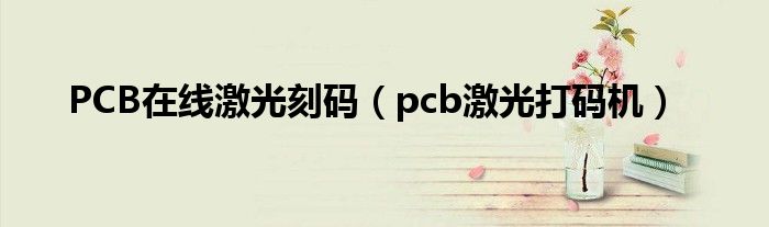  PCB在线激光刻码（pcb激光打码机）