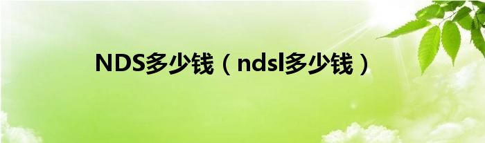  NDS多少钱（ndsl多少钱）