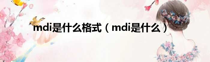 mdi是什么格式（mdi是什么）