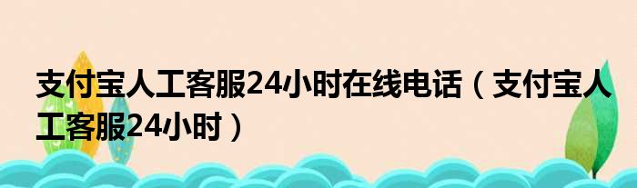 支付宝人工客服24小时在线电话（支付宝人工客服24小时）