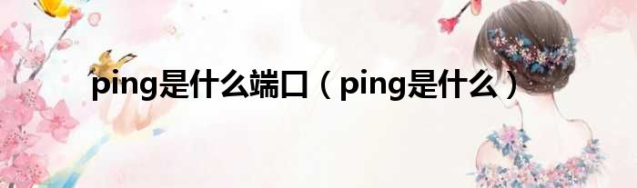 ping是什么端口（ping是什么）