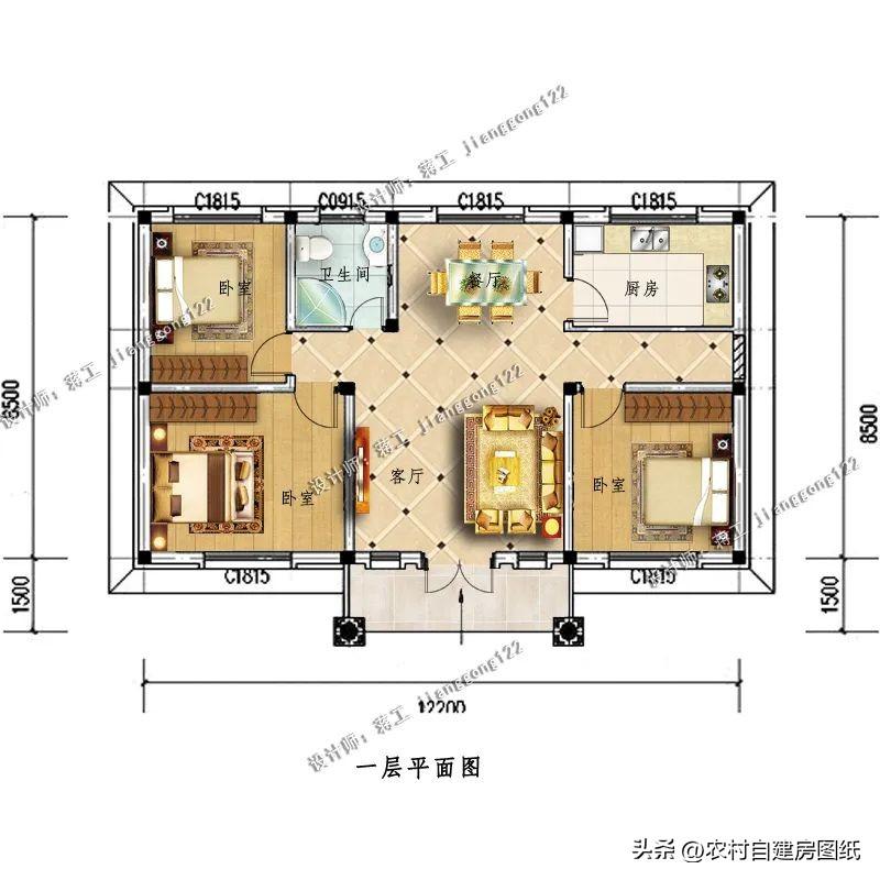 90平的农村小房装修效果图（农村10万左右盖什么房）(图6)