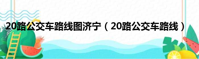 20路公交车路线图济宁（20路公交车路线）