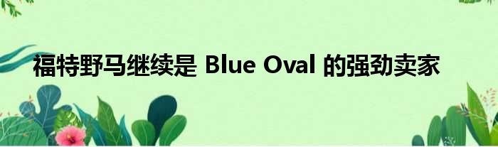 福特野马继续是 Blue Oval 的强劲卖家