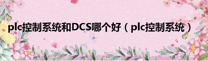 plc控制系统和DCS哪个好（plc控制系统）