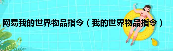 网易我的世界物品指令（我的世界物品指令）