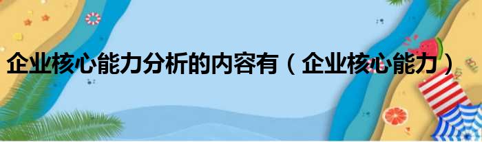 企业核心能力分析的内容有（企业核心能力）