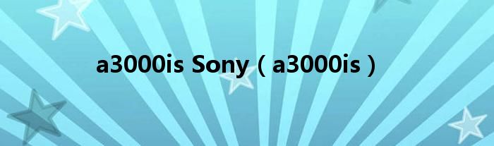  a3000is Sony（a3000is）