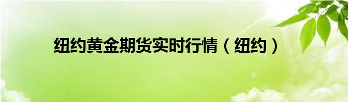  纽约黄金期货实时行情（纽约）