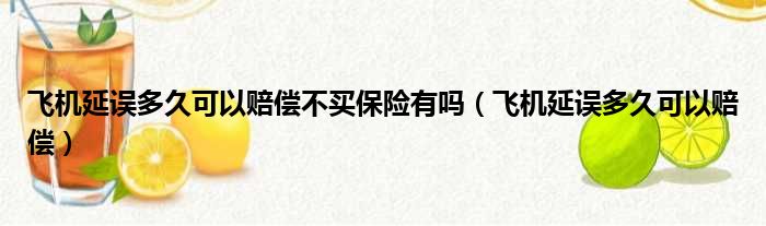 飞机延误多久可以赔偿不买保险有吗（飞机延误多久可以赔偿）