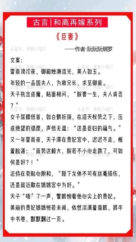 经典古言女主和离再嫁（女主淡然和离再嫁古言小说）(图3)