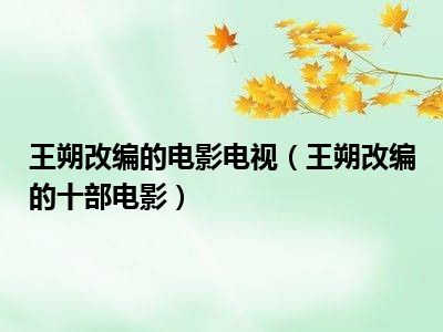 王朔改编的电影电视（王朔改编的十部电影）