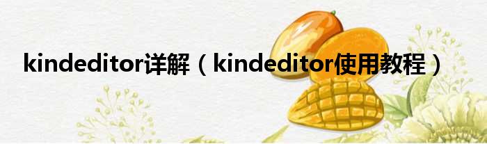 kindeditor详解（kindeditor使用教程）