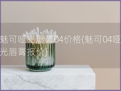 魅可哑光唇膏04价格(魅可04哑光唇膏报价)