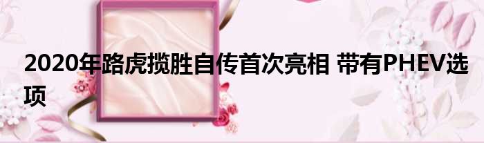 2020年路虎揽胜自传首次亮相 带有PHEV选项