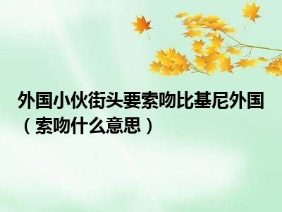 外国小伙街头要索吻比基尼外国（索吻什么意思）