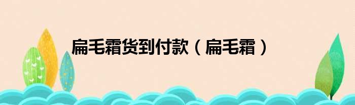 扁毛霜货到付款（扁毛霜）