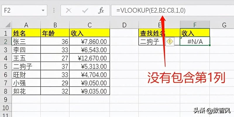 vlookup函数匹配不出来是什么原因（vlookup函数匹配不出来的原因）(图3)