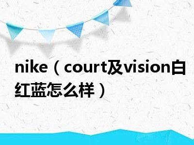 nike（court及vision白红蓝怎么样）