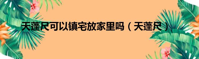 天蓬尺可以镇宅放家里吗（天蓬尺）