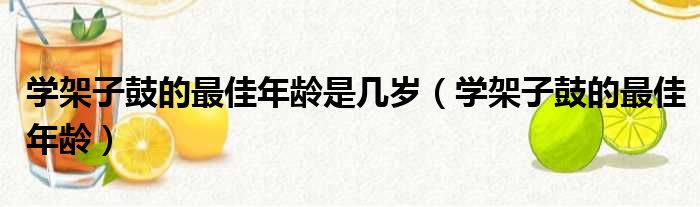 学架子鼓的最佳年龄是几岁（学架子鼓的最佳年龄）